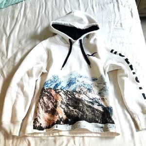 Hollister White Mountain Graphic Hoodie XS